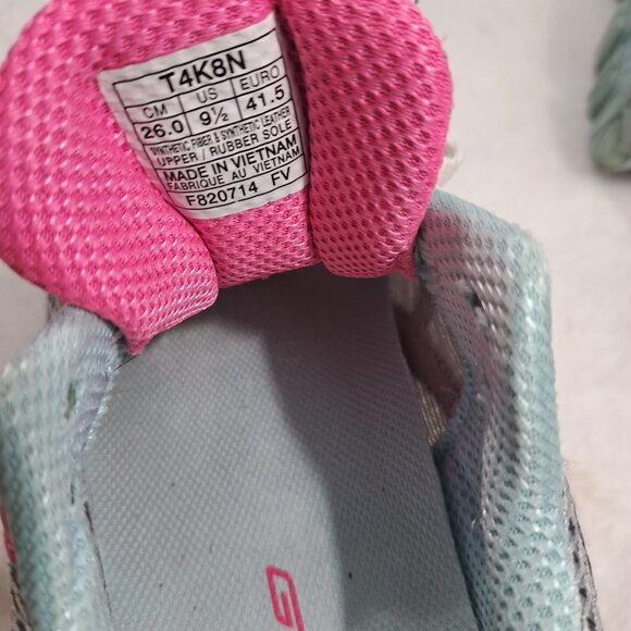 Womens Asics GT 1000 Running Shoes Sneakers T4K8N Sz 9.5 Pink Silver Gray Blue - Picture 12 of 12